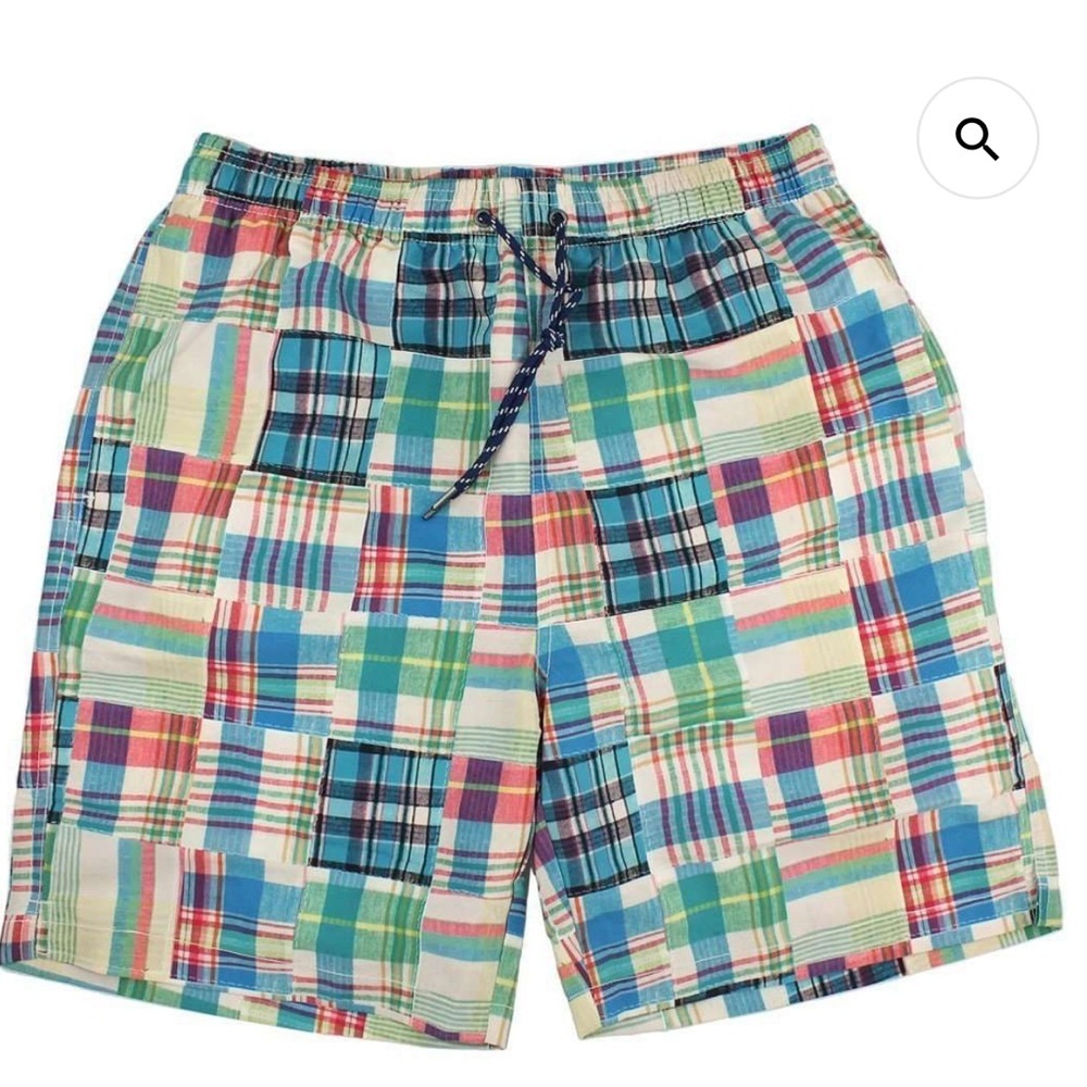 Castaway Nantucket Island Sandbar Swim Trunk Chatham Patch Madras Small NEW